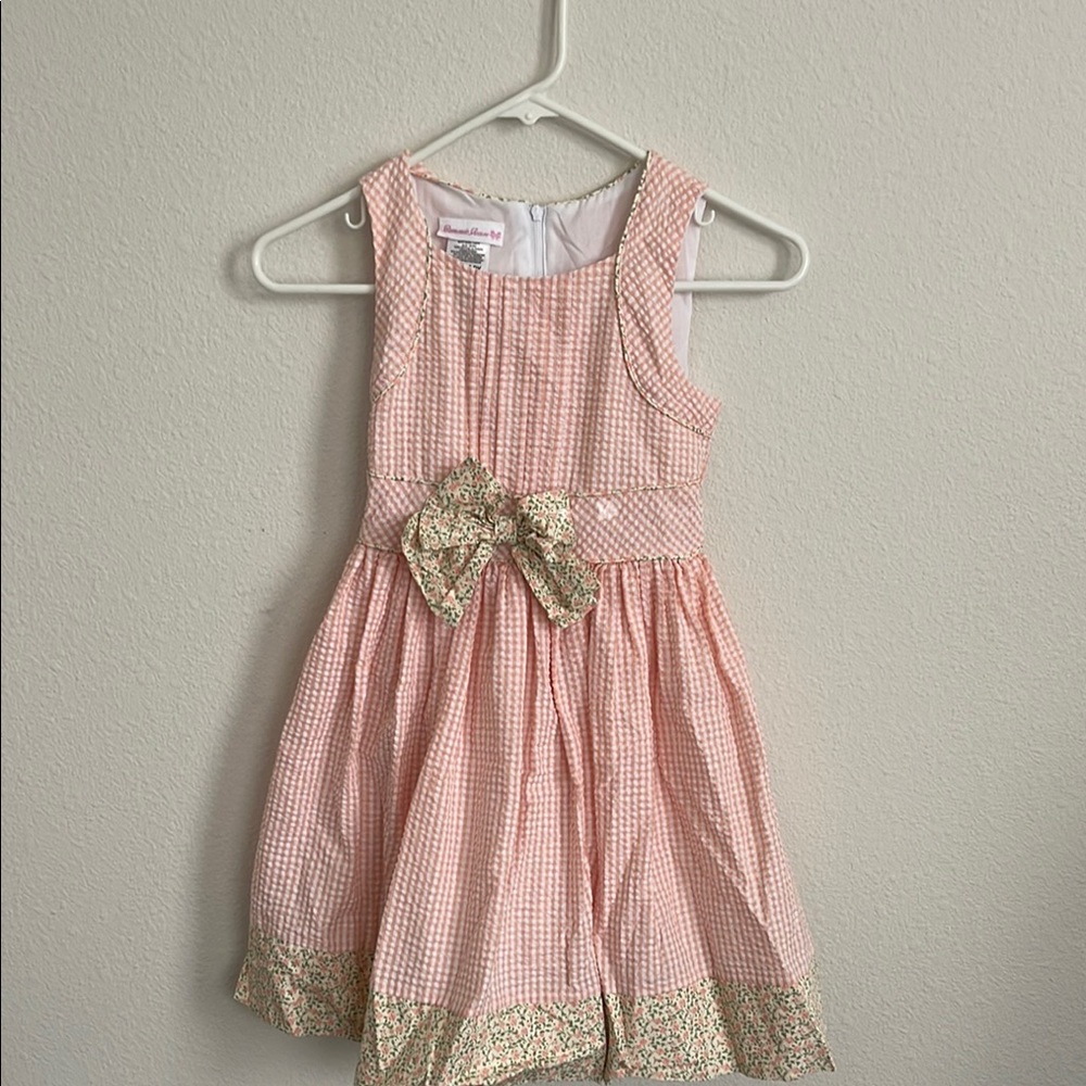 Bonnie Jean Pink and Gold Sleeveless Sundress